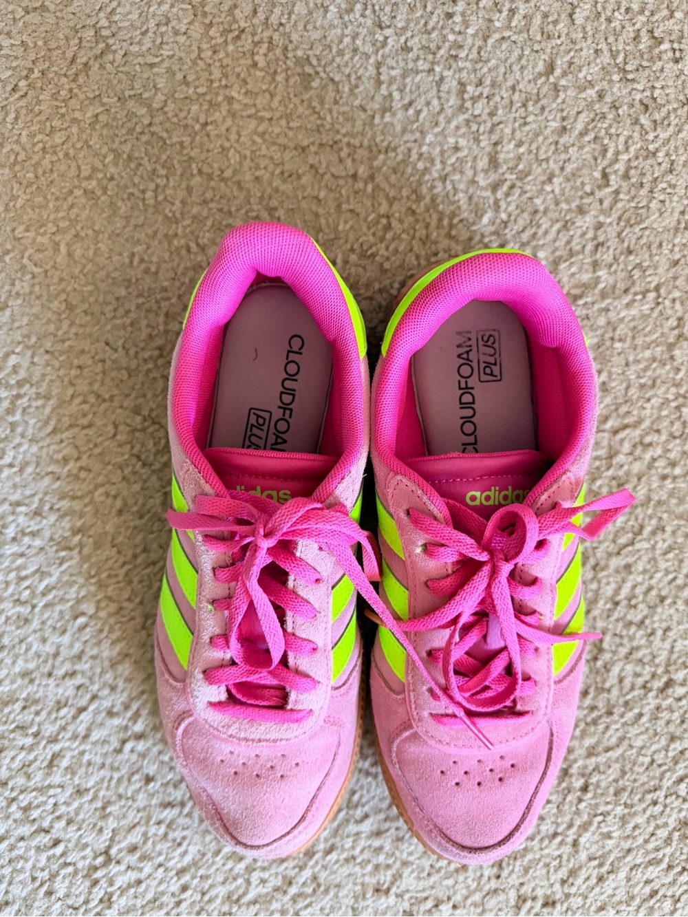adidas Pink & Neon Yellow Athletic Sneakers